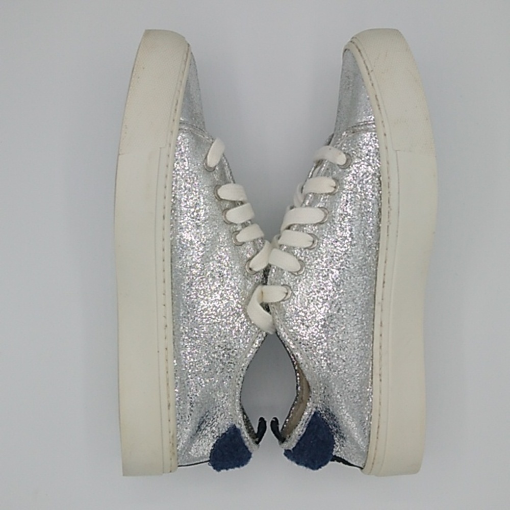 Zara Basic Collection Silver Metallic Sneakers Si… - image 8
